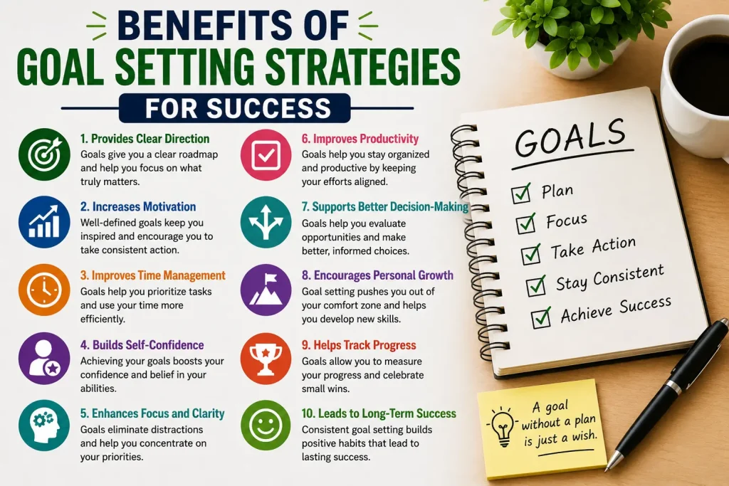 benefits of goal setting strategies for success