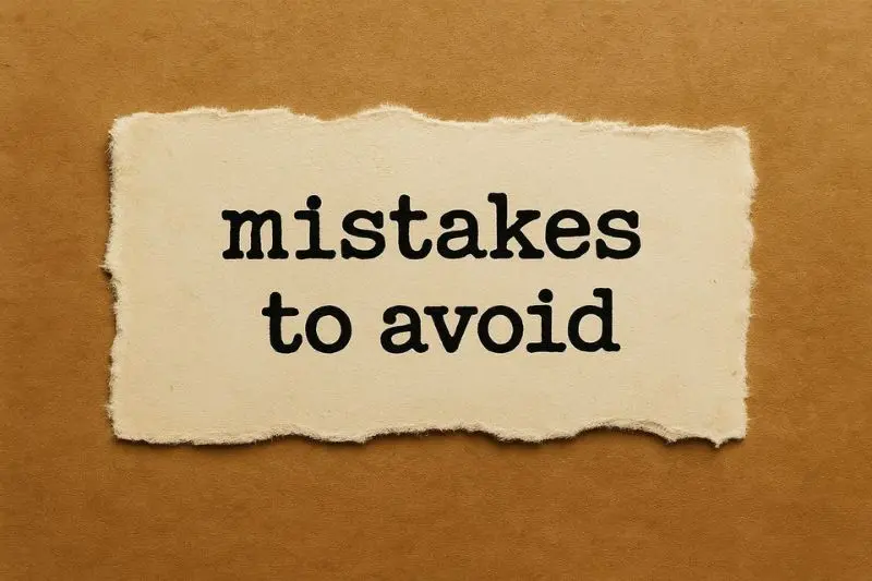 common mistakes to avoid
